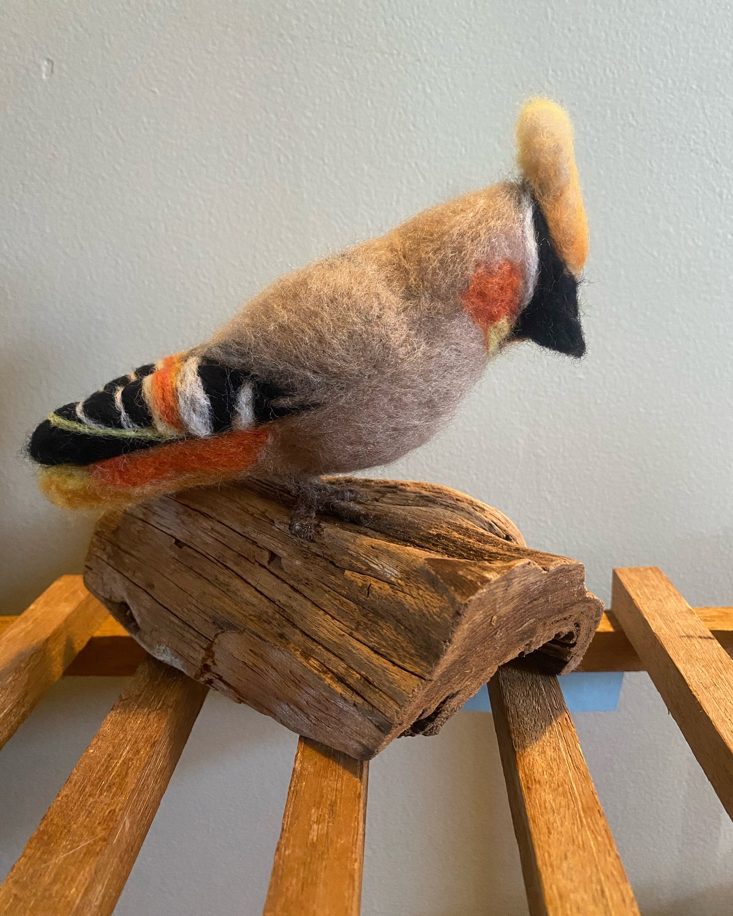 Felted Cedar Waxwing