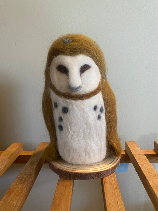 Felted Barn Owl