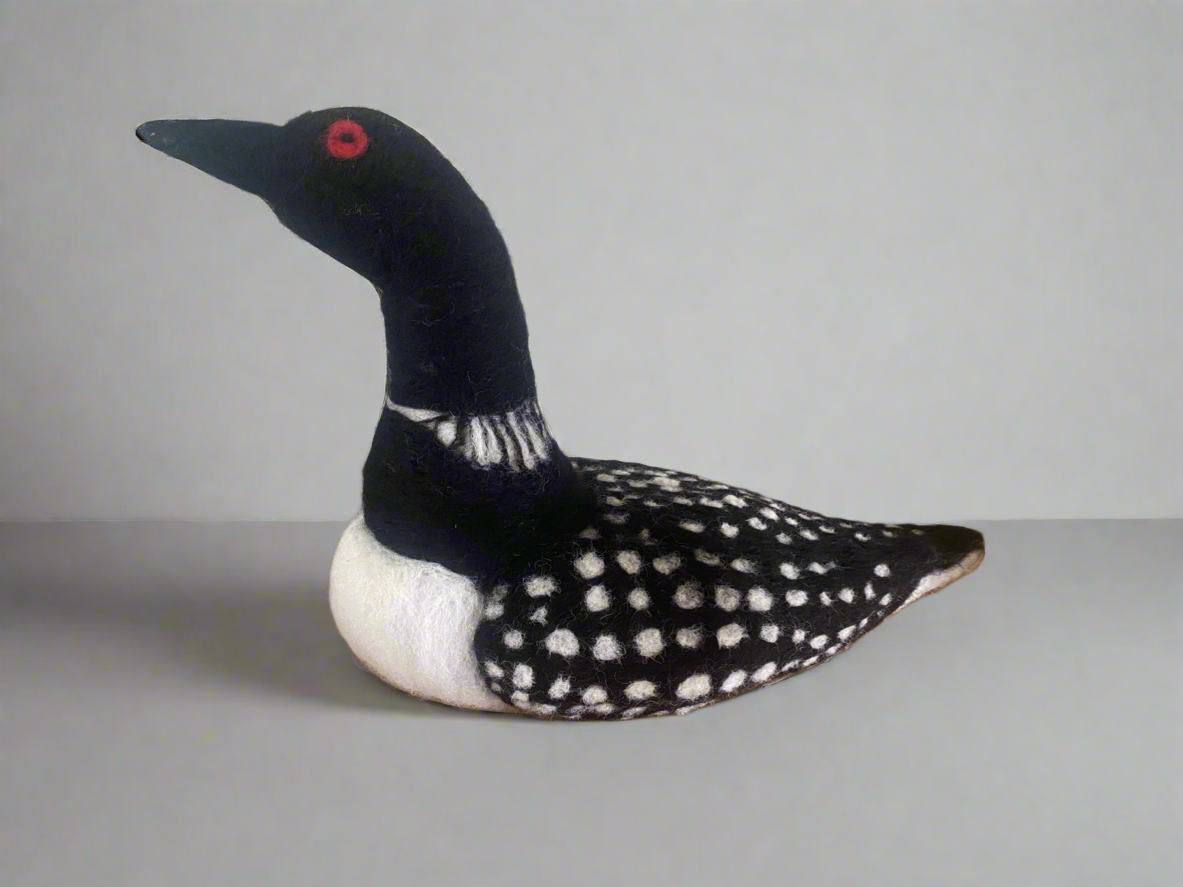 Large Needle Felted Loon