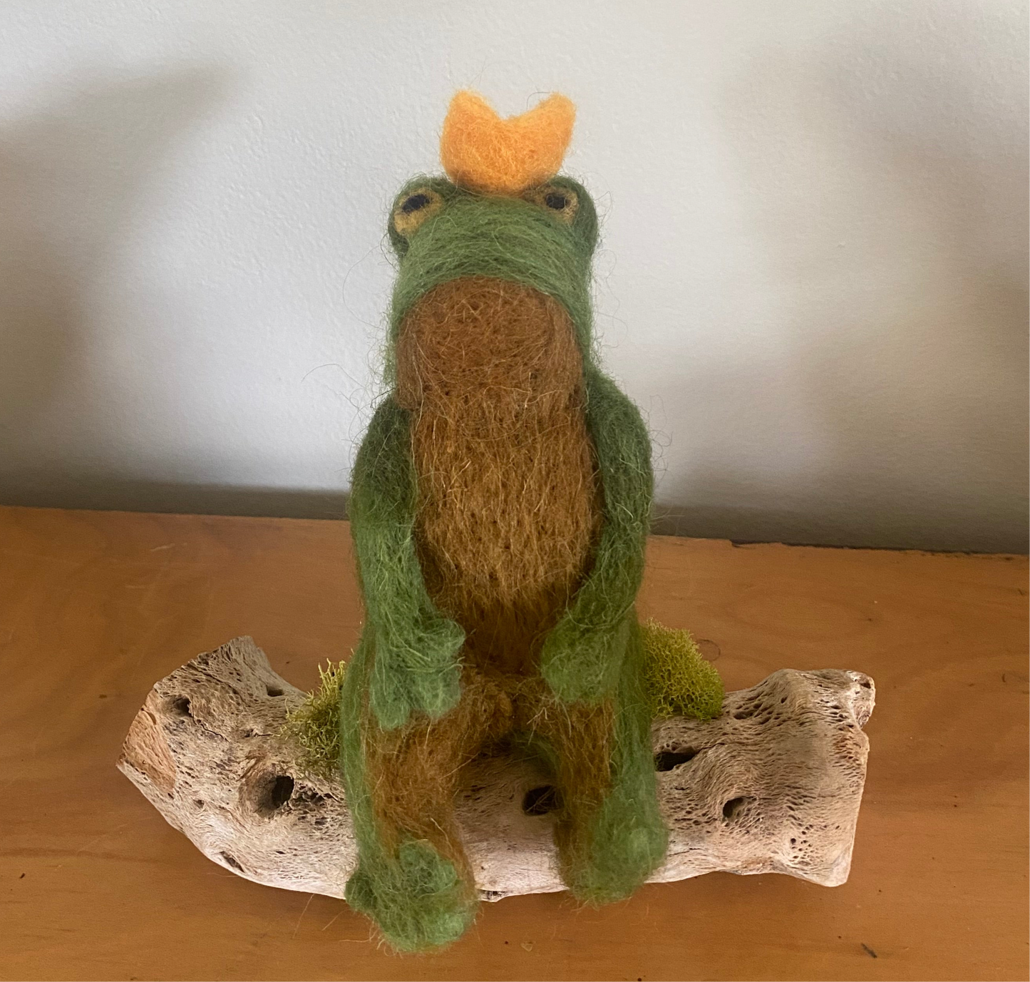 Needle Felted Frog Prince