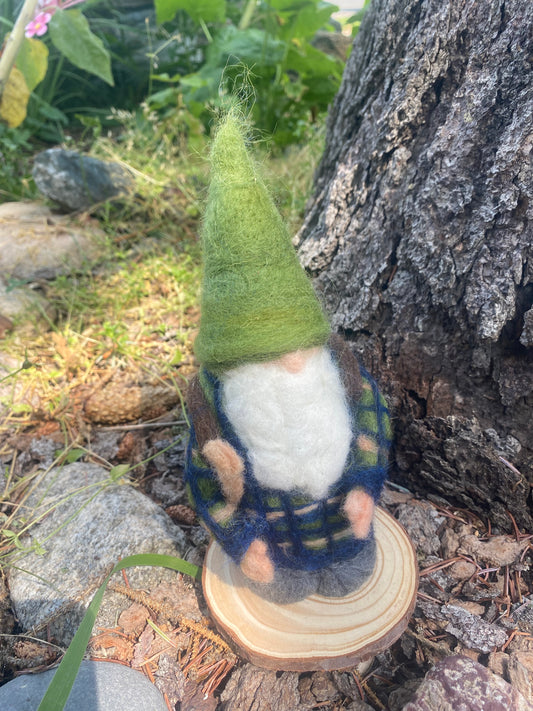 Canoe Camping Needle Felted Gnome