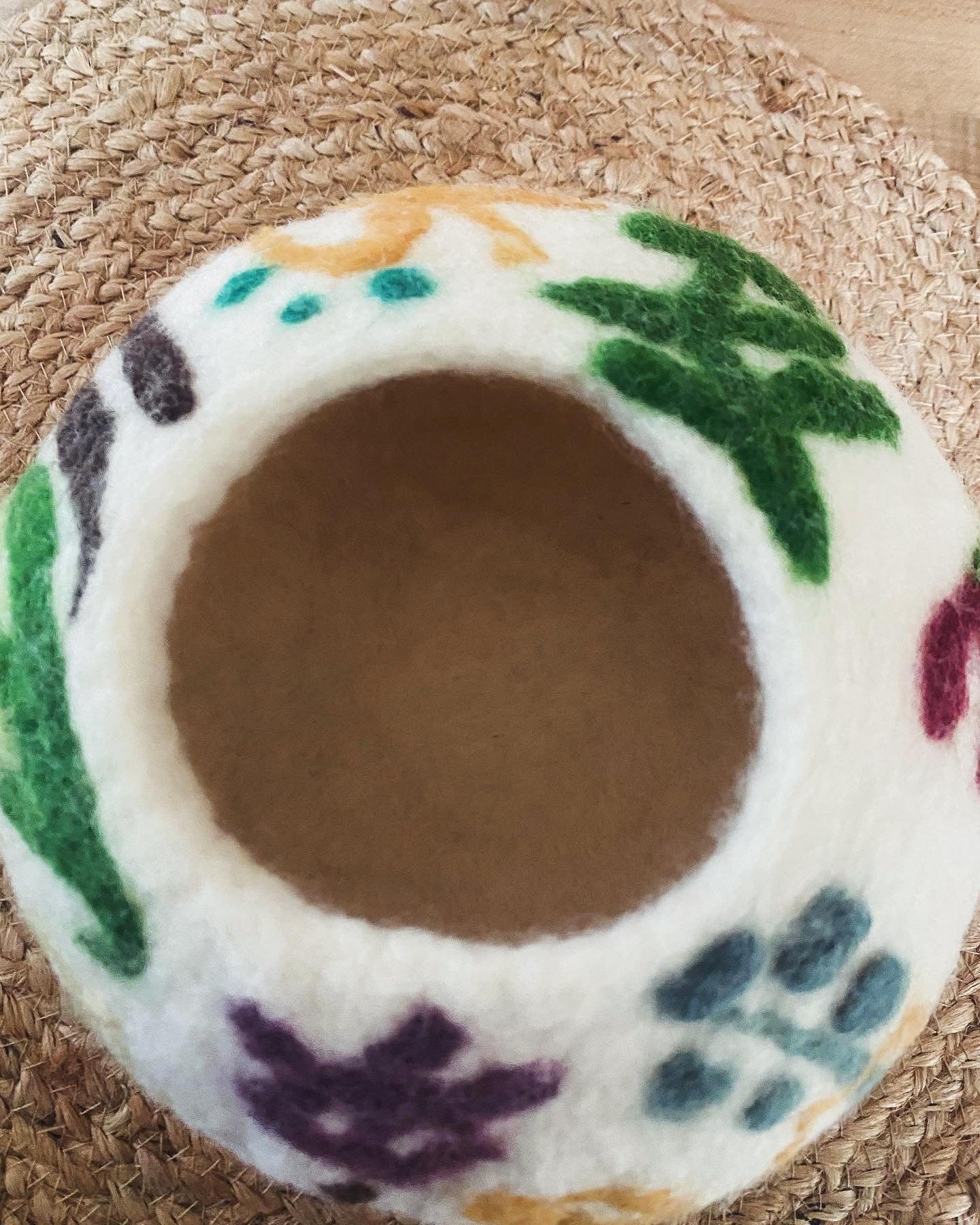 Wet Felted Botanical Bowl