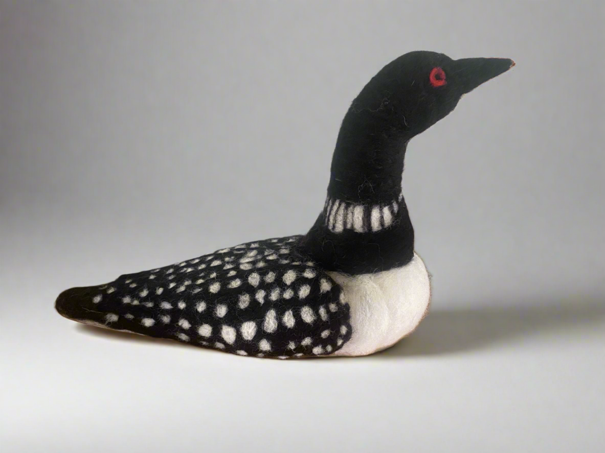 Large Needle Felted Loon