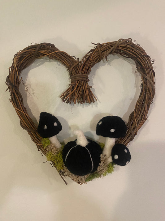 Halloween Heart Wreath