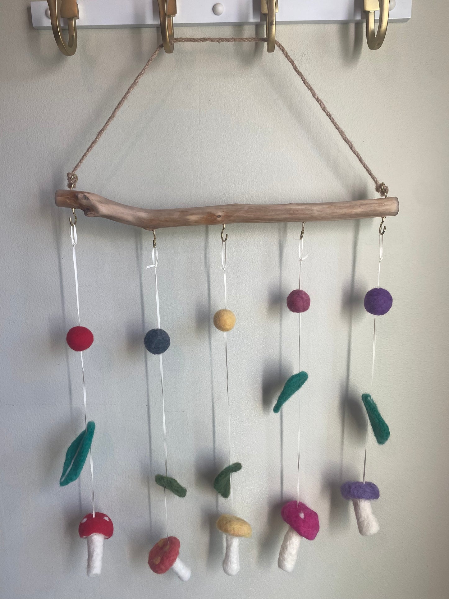 Felted Colorful Botanical Wall Hanging