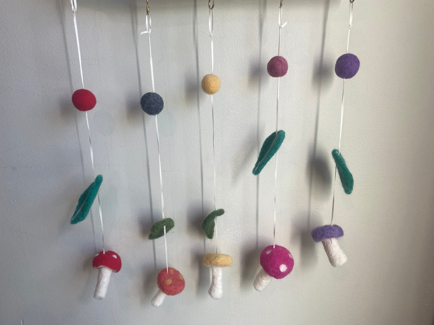 Felted Colorful Botanical Wall Hanging